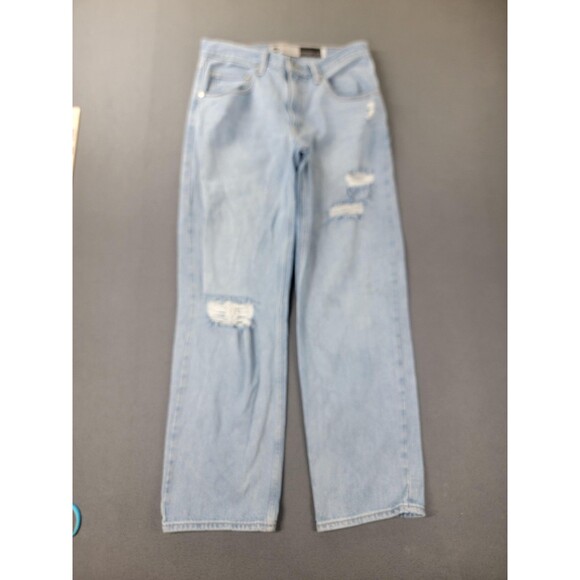Levis SilverTab 94 Baggy Jeans Womens 30x31 Light Wash Distressed Denim loose - Picture 1 of 16